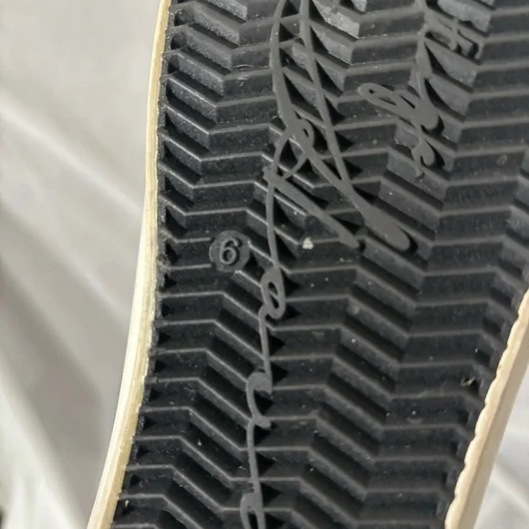 Vintage Havana Blue Denim Shoes Sneakers Size 6 Chain Link Slip On - Picture 7 of 7